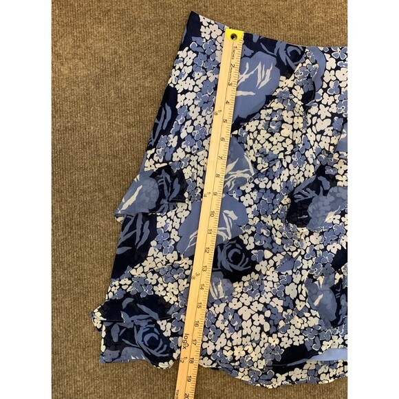 Ralph Lauren Skirt Womens 4P Petite A-Line Floral Ruffle Georgette Asymmetrical - Picture 5 of 9